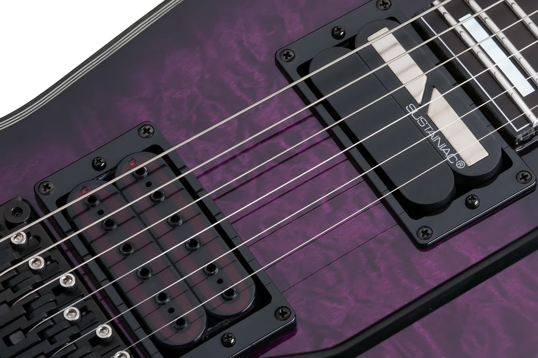 Schecter E-1 FR-S Electric Guitar - Trans Purple Burst