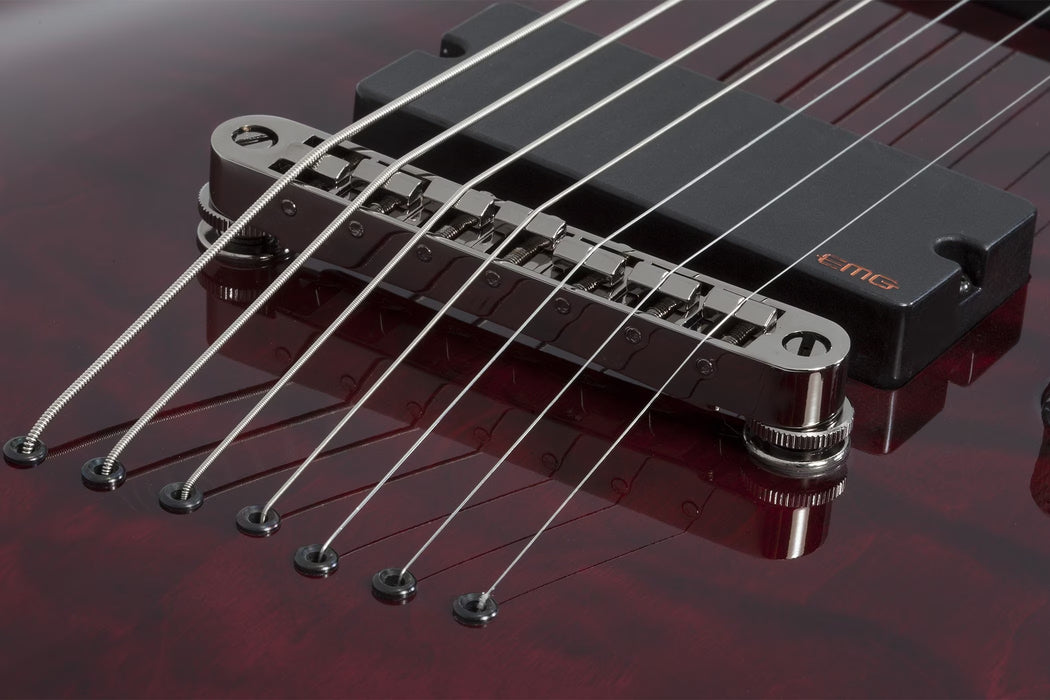 Schecter Hellraiser C-7 Electric Guitar - Black Cherry