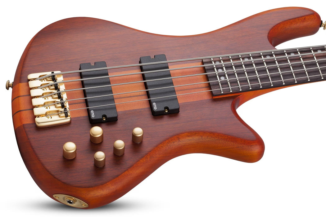 Schecter Stiletto Studio-5 Electric Bass Guitar - Honey Satin