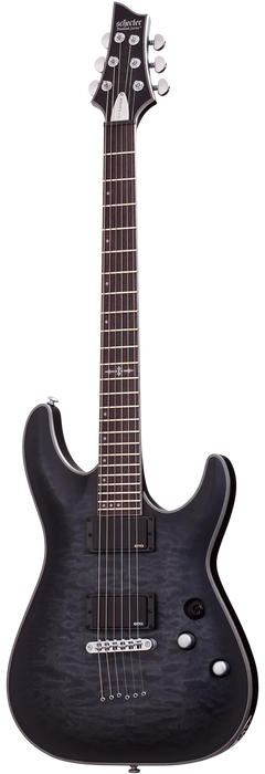 Schecter C-1 Platinum Electric Guitar - See-Thru Black Satin