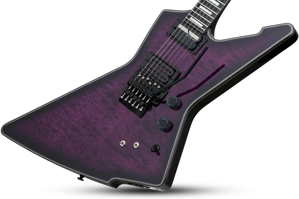 Schecter E-1 FR-S  Left-Handed Electric Guitar - Trans Purple Burst