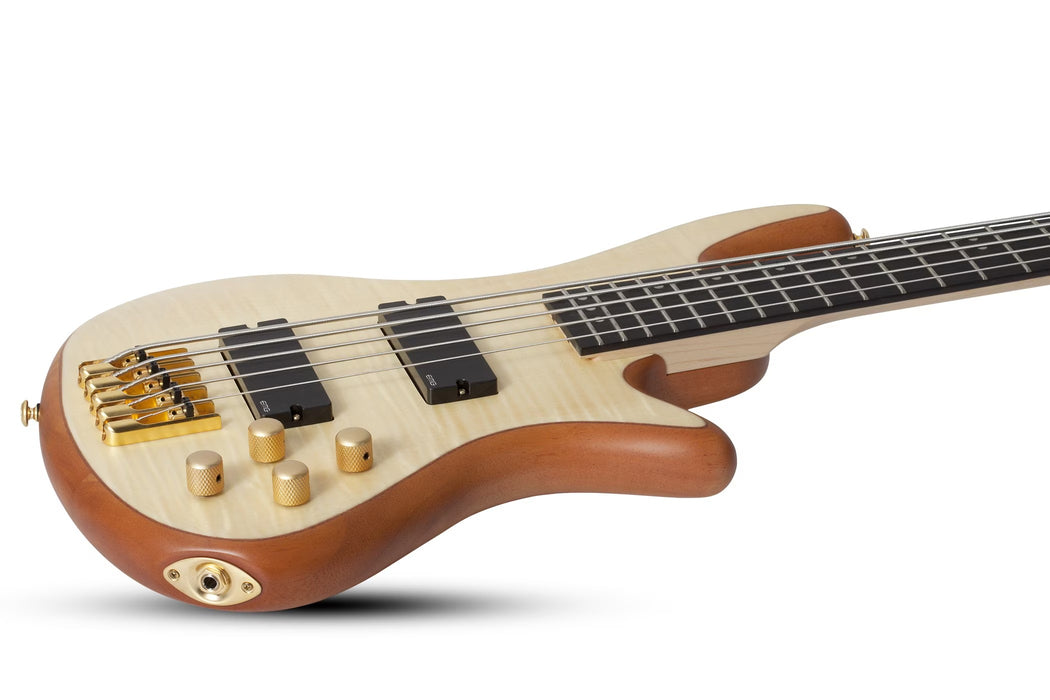 Schecter Stiletto Custom-5 Electric Bass Guitar - Natural Satin