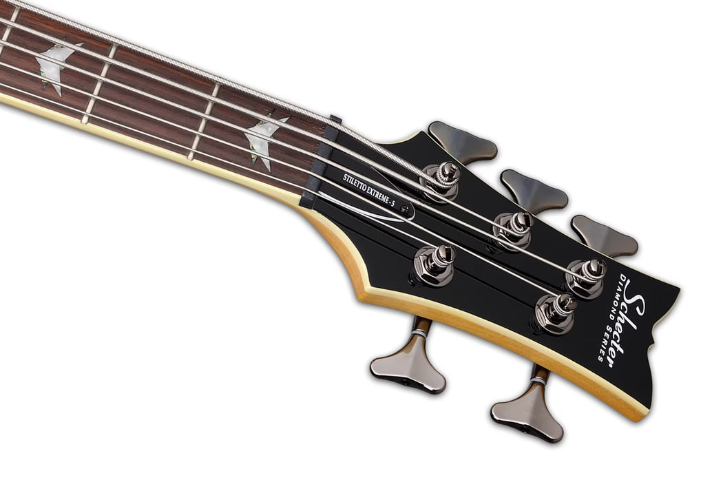 Schecter Stiletto Extreme-5 Electric Bass Guitar - See-Thru Black