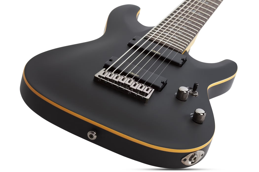 Schecter Demon-8 Electric Guitar - Aged Black Satin