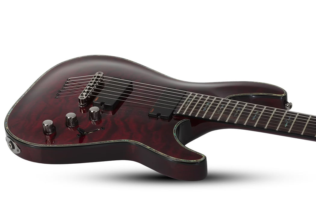 Schecter Hellraiser C-7 Electric Guitar - Black Cherry