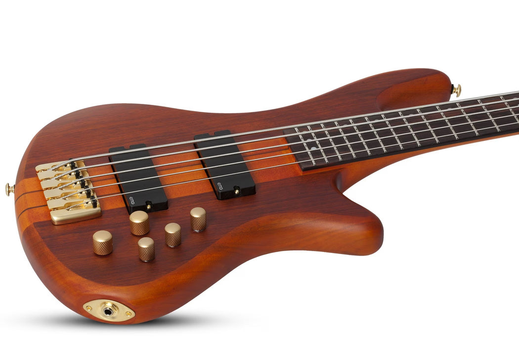 Schecter Stiletto Studio-5 Electric Bass Guitar - Honey Satin