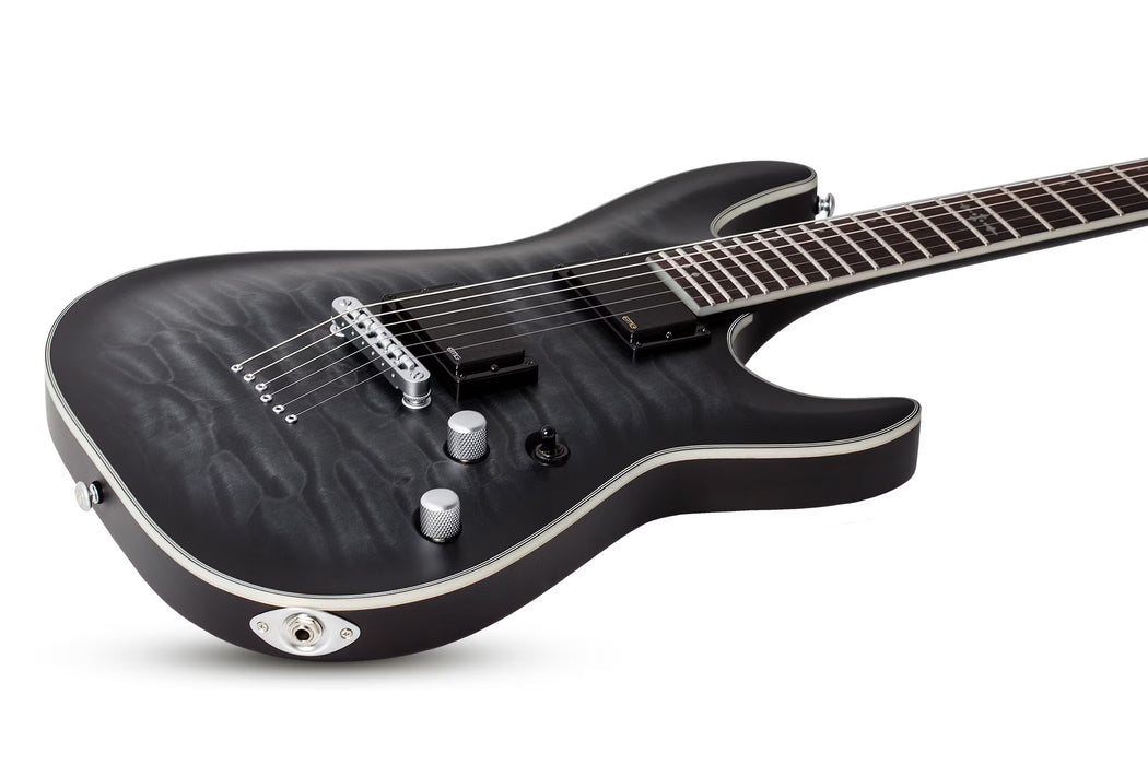 Schecter C-1 Platinum Electric Guitar - See-Thru Black Satin