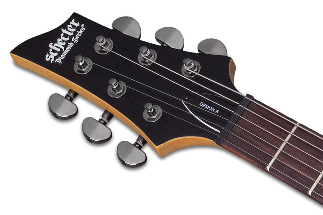 Schecter Demon-6 Left-Handed Electric Guitar - Aged Black Satin
