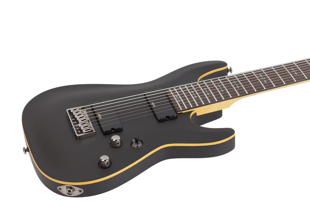 Schecter Demon-8 Electric Guitar - Aged Black Satin