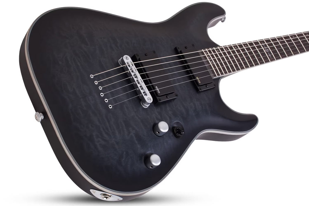 Schecter C-1 Platinum Electric Guitar - See-Thru Black Satin