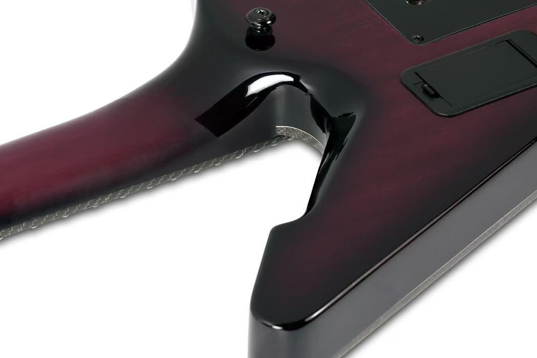 Schecter E-1 FR-S  Left-Handed Electric Guitar - Trans Purple Burst