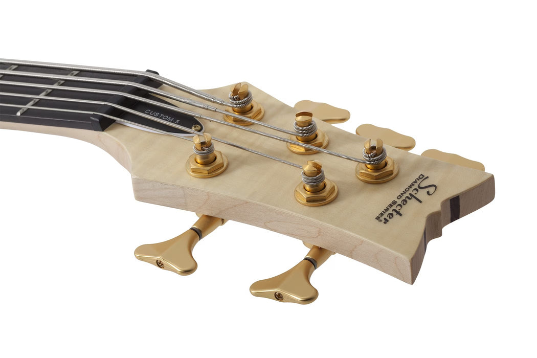 Schecter Stiletto Custom-5 Electric Bass Guitar - Natural Satin
