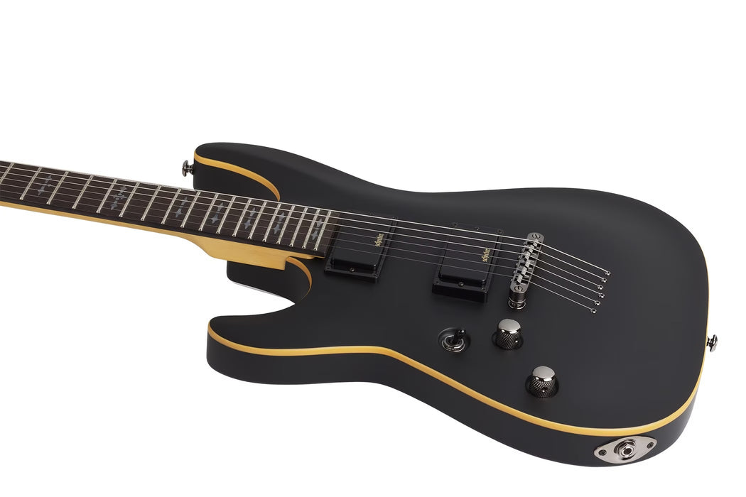 Schecter Demon-6 Left-Handed Electric Guitar - Aged Black Satin