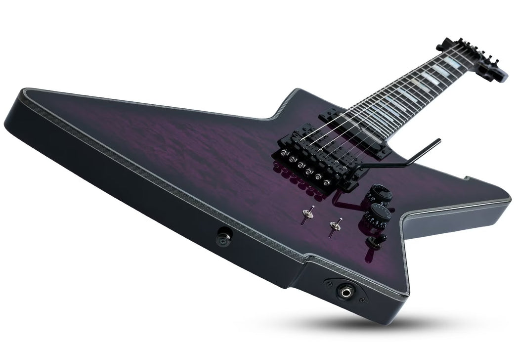 Schecter E-1 FR-S Electric Guitar - Trans Purple Burst