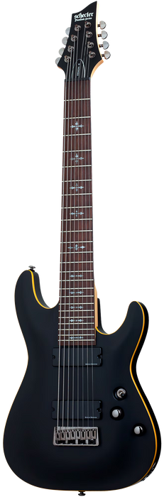 Schecter Demon-8 Electric Guitar - Aged Black Satin