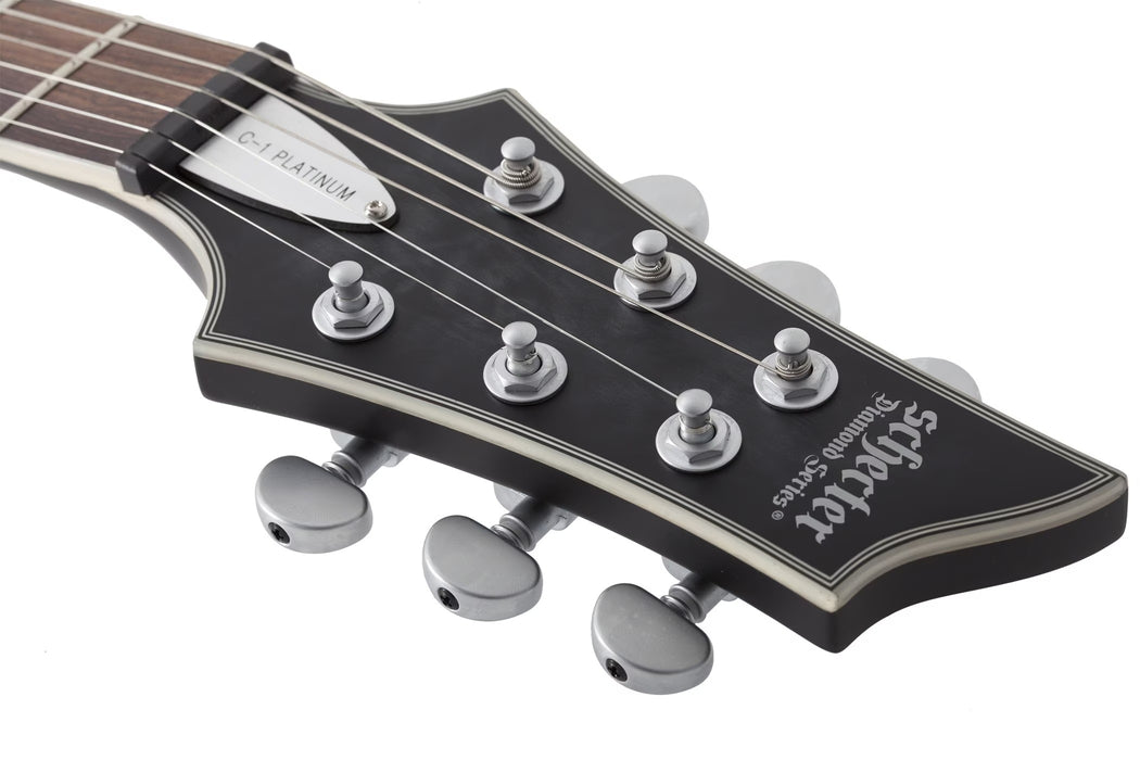 Schecter C-1 Platinum Electric Guitar - See-Thru Black Satin