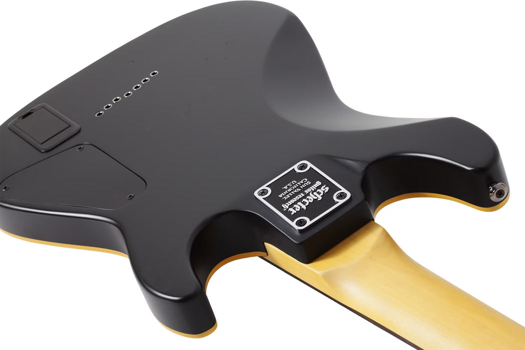 Schecter Demon-7 Left-Handed Electric Guitar - Aged Black Satin