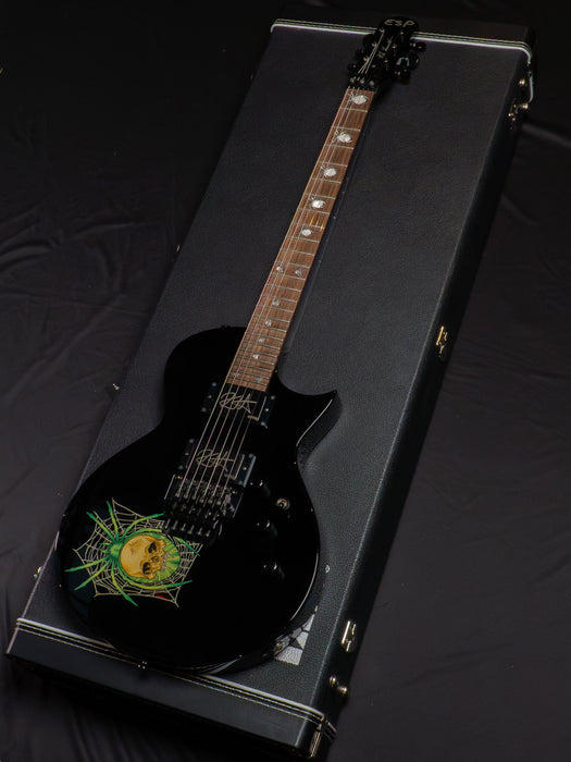 [SN E1710222] Certified Used ESP Japan Kirk Hammett Signature 30th Anniversary KH-3 - Black w/ Spider Graphic