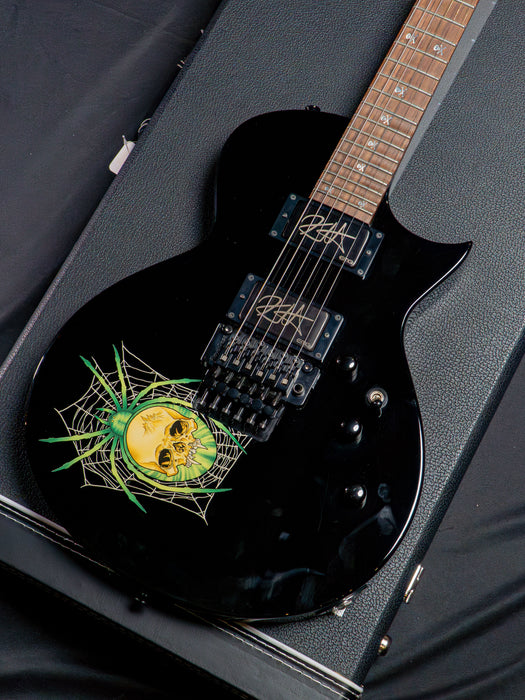 [SN E1710222] Certified Used ESP Japan Kirk Hammett Signature 30th Anniversary KH-3 - Black w/ Spider Graphic