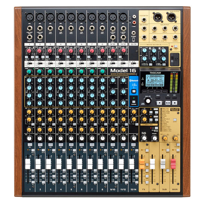 TASCAM Model 16 16-Track Live Recorder & Mixing Console With Audio Interface