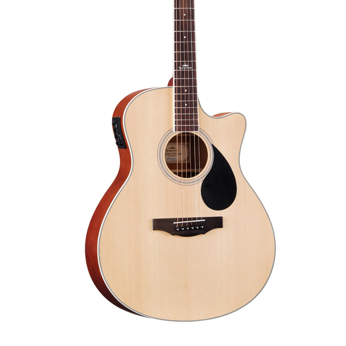 KEPMA A1CEPRO Grand Auditorium Acoustic Guitar with K-1 Pickup - Natural Matt