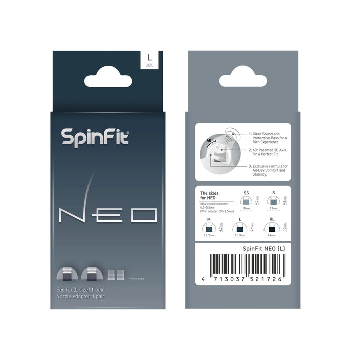 Spinfit Neo Premium Eartips for IEMs - L Size