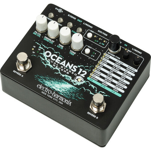 Electro Harmonix Oceans 12 Dual Stereo Reverb Pedal