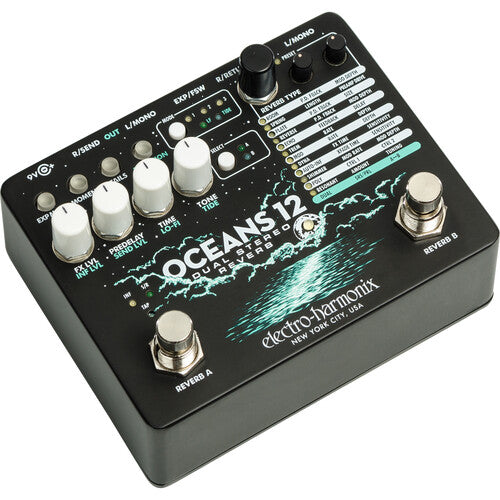 Electro Harmonix Oceans 12 Dual Stereo Reverb Pedal