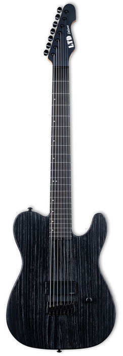 ESP LTD TE-1007B 7-string Baritone Electric Guitar - Black Blast