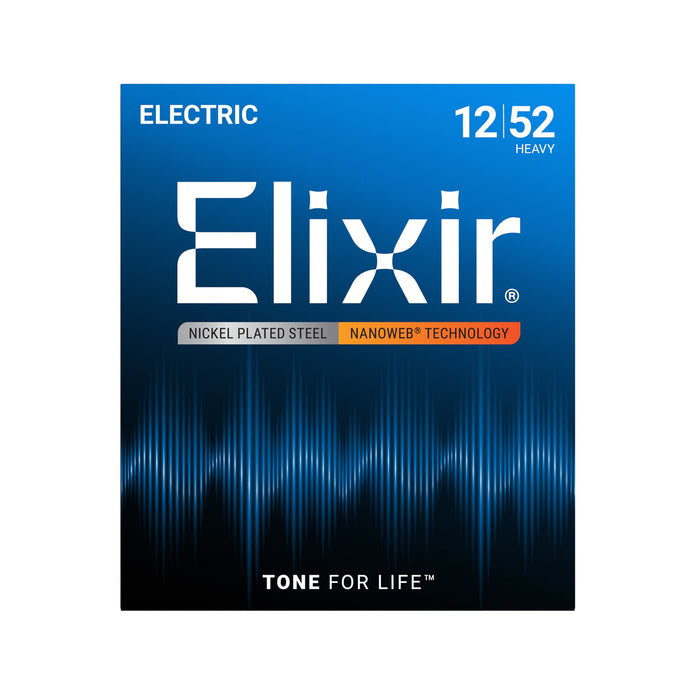 Elixir Strings Nanoweb Electric Guitar Strings .012-.052 Heavy