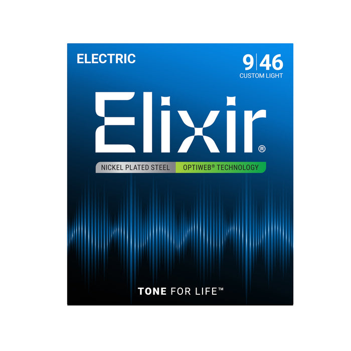 Elixir Strings Optiweb Electric Guitar Strings .009-.046 Custom Light