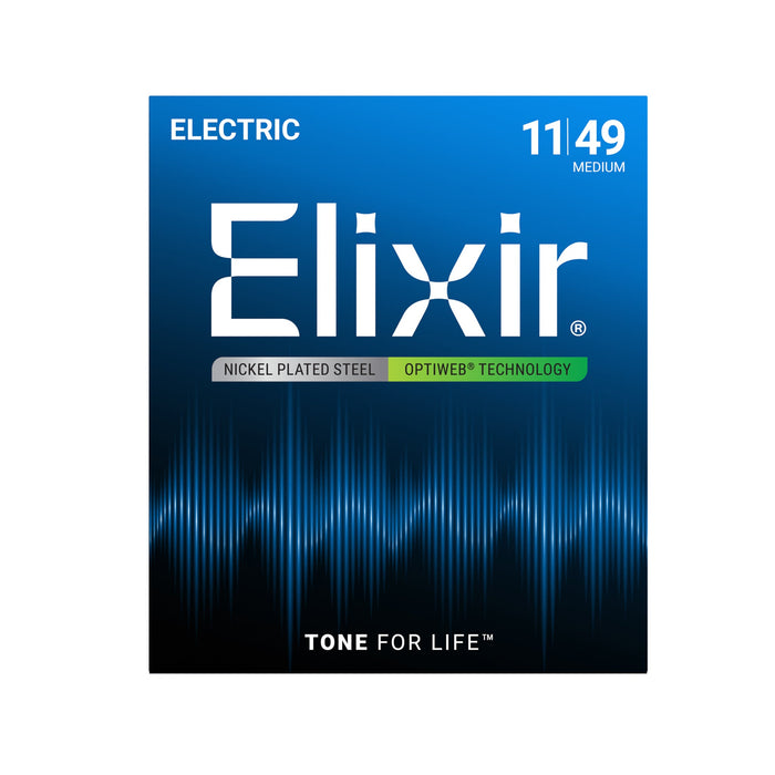 Elixir Strings Optiweb Electric Guitar Strings .011-.049 Medium