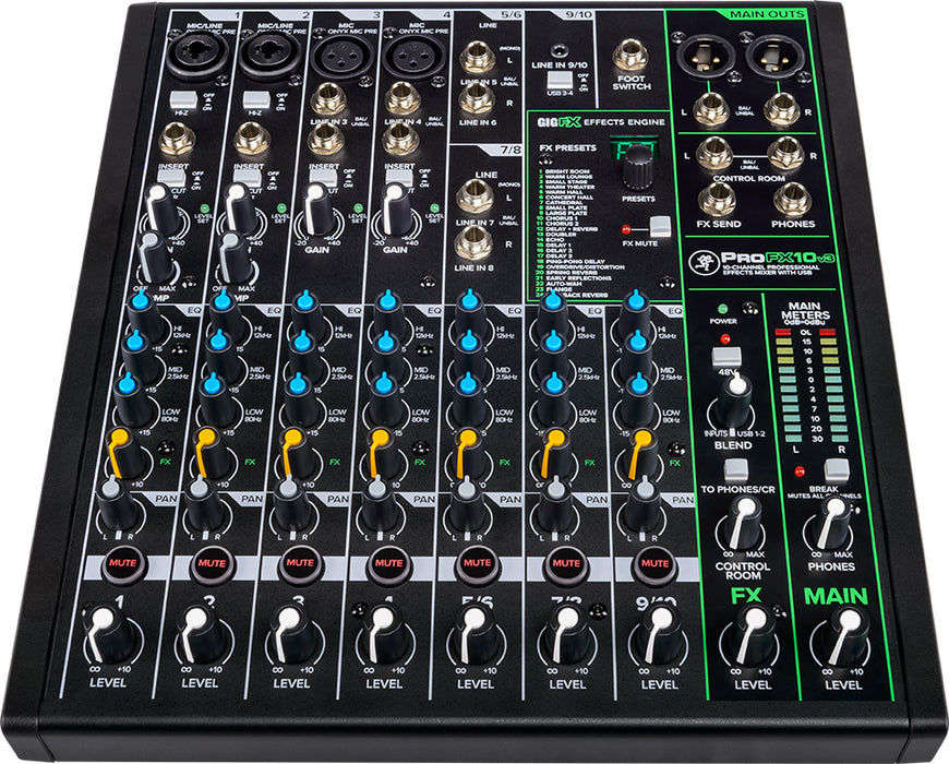 Mackie ProFX10v3 10-channel Mixer with USB and Effects