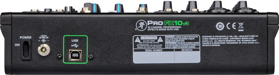 Mackie ProFX10v3 10-channel Mixer with USB and Effects