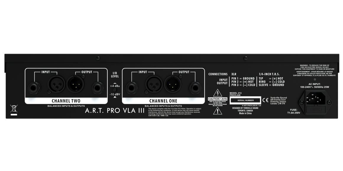 ART Pro VLA III Multi-voice Tube/Opto Compressor
