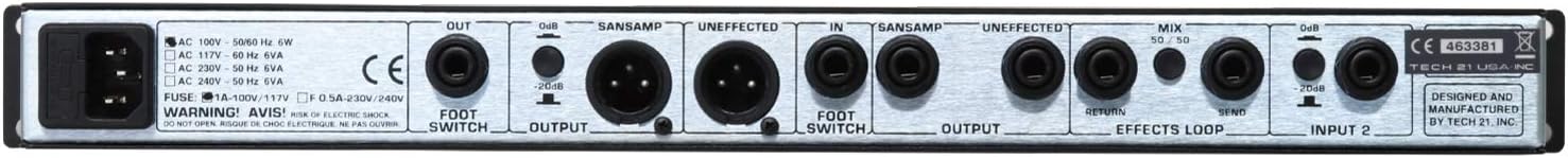 Tech 21 SansAmp RBI Bass Preamp - Music Bliss Malaysia