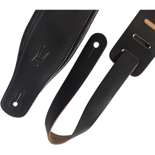 Levy's M26PD-BLK Top Grain Leather Guitar Strap - Black