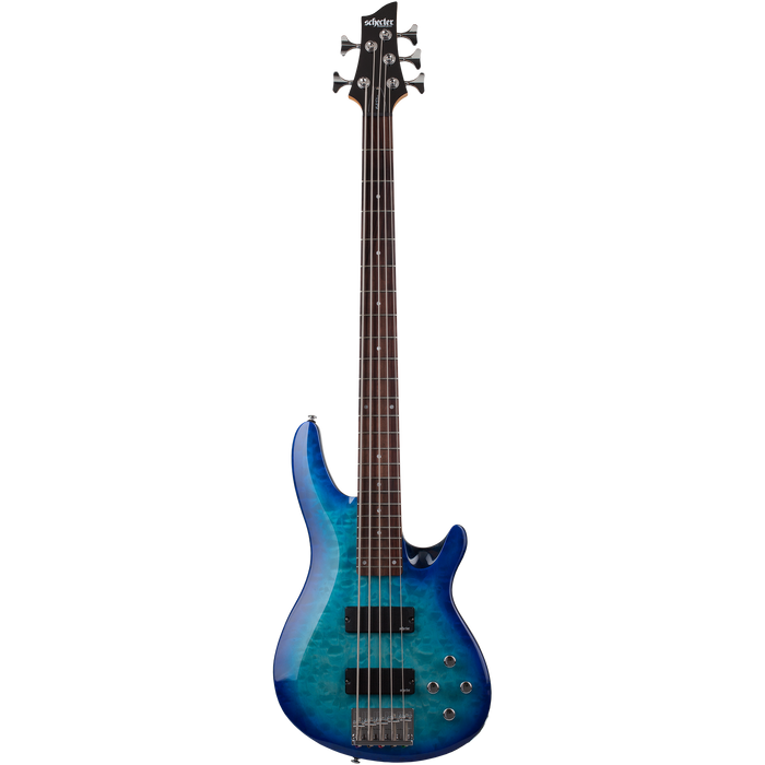 Schecter C-5 Plus Electric Bass Guitar - Ocean Blue Burst