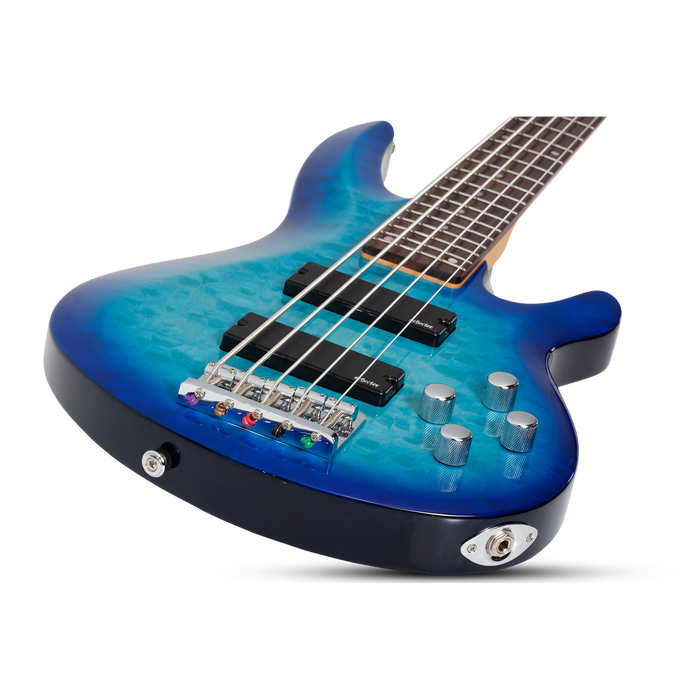 Schecter C-5 Plus Electric Bass Guitar - Ocean Blue Burst