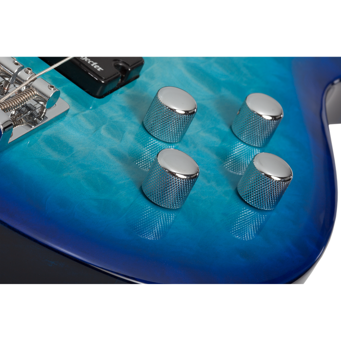 Schecter C-5 Plus Electric Bass Guitar - Ocean Blue Burst