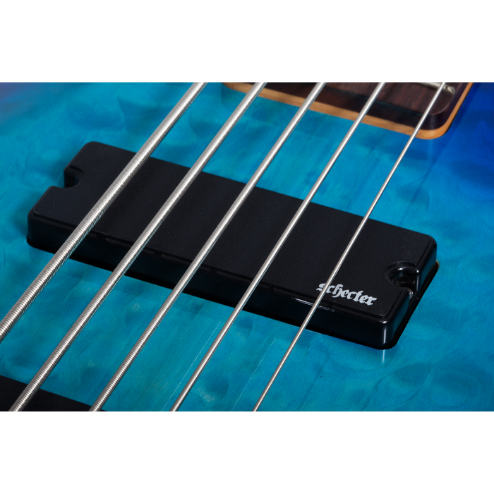 Schecter C-5 Plus Electric Bass Guitar - Ocean Blue Burst