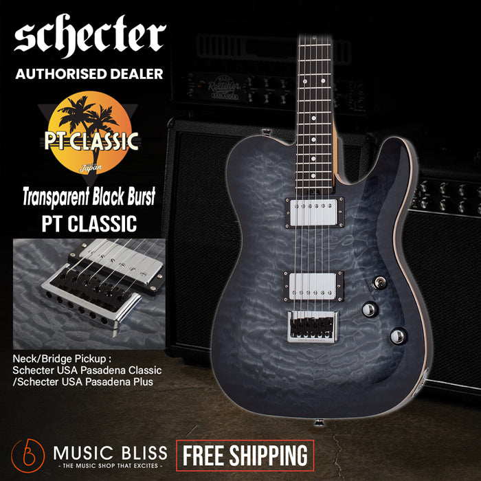 Schecter PT Classic Electric Guitar - Transparent Black Burst