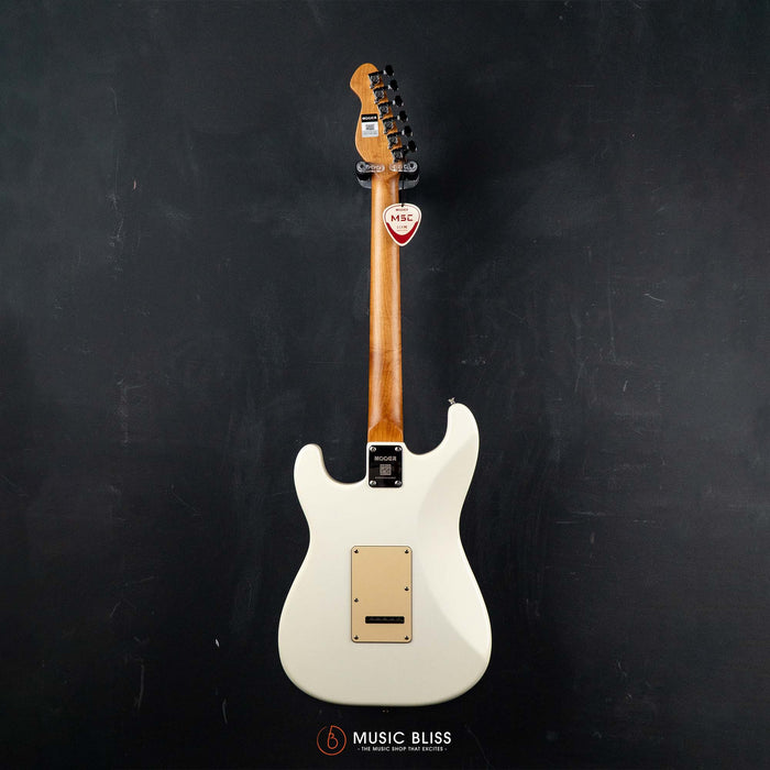 Mooer MSC10 Pro Beginner Electric Guitar - Affordable First Electric Guitar for Students & New Players (Vintage White)