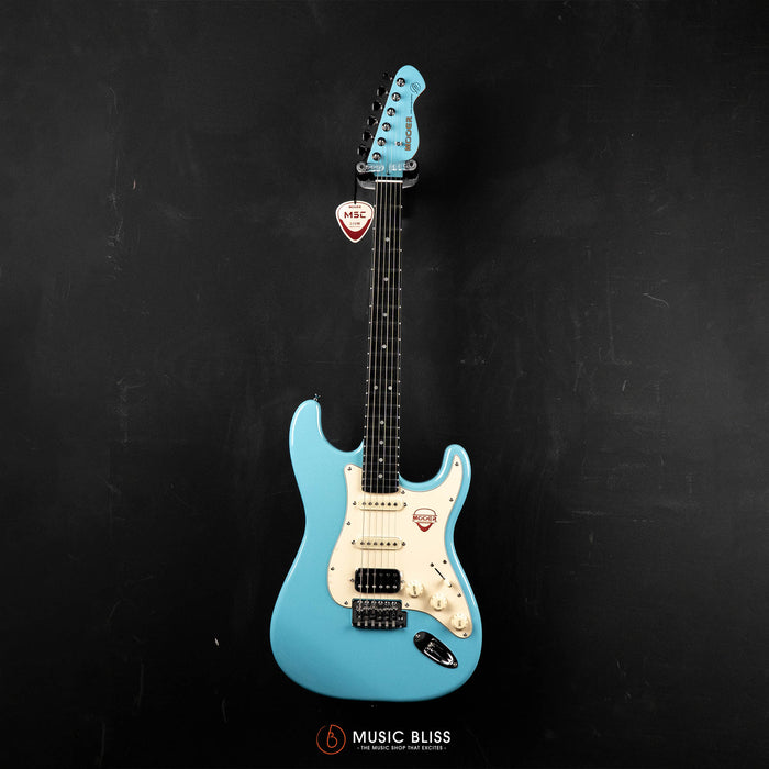 Mooer MSC10 Pro Beginner Electric Guitar - Affordable First Electric Guitar for Students & New Players (Daphne Blue)