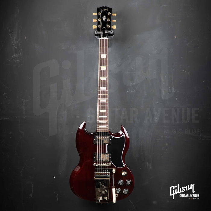 GIBSON EXCLUSIVE SG STANDARD '61 MAESTRO VIBROLA T-TYPE ELECTRIC GUITAR - AGED CHERRY