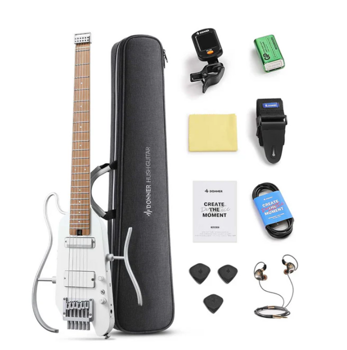 Donner HUSH X PRO Multi-Effects Electric Guitar - White