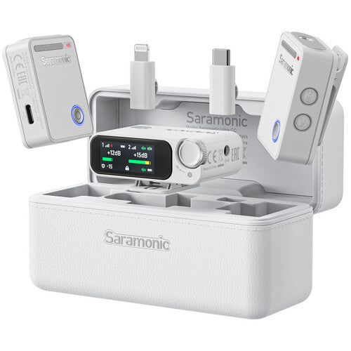 Saramonic Ultra 2-Person Digital Wireless Omnidirectional Microphone System for Cameras and Mobile Devices - White