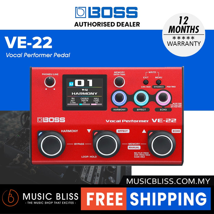 Boss VE-22 Vocal Effects and Looper Pedal