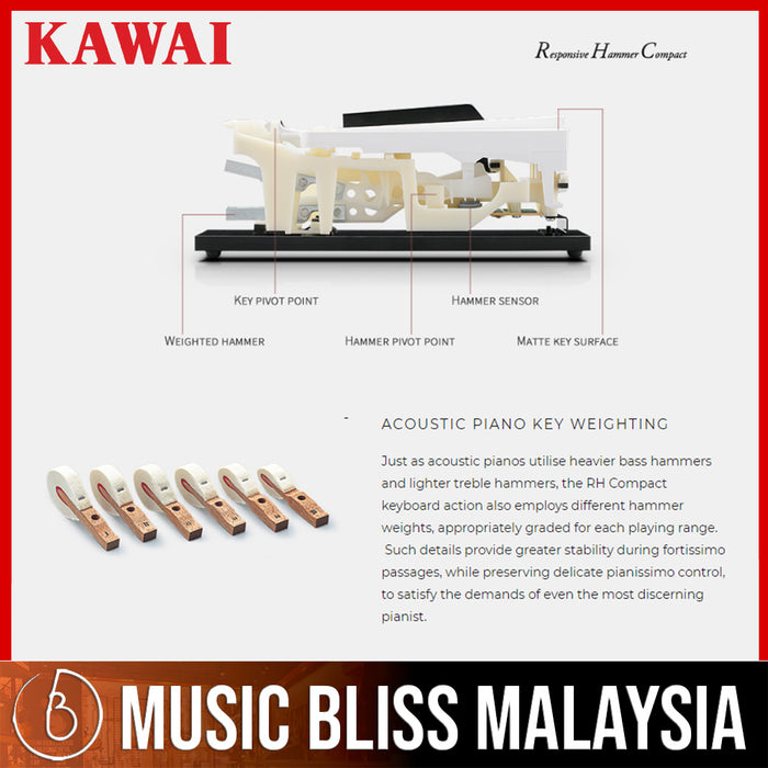 Kawai ES-520 Portable Digital Home Piano - Black - Music Bliss Malaysia