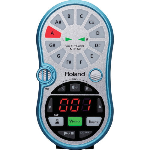Roland VT-12 Vocal Trainer - Aqua Blue - Music Bliss Malaysia